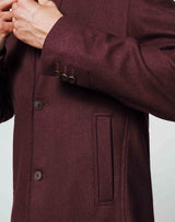 Manteau col revers bordeaux - IZAC
