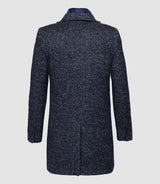 Manteau long en laine mélangée bleu "ylies" - IZAC