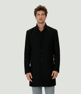 Manteau noir col châle "yuli" - IZAC