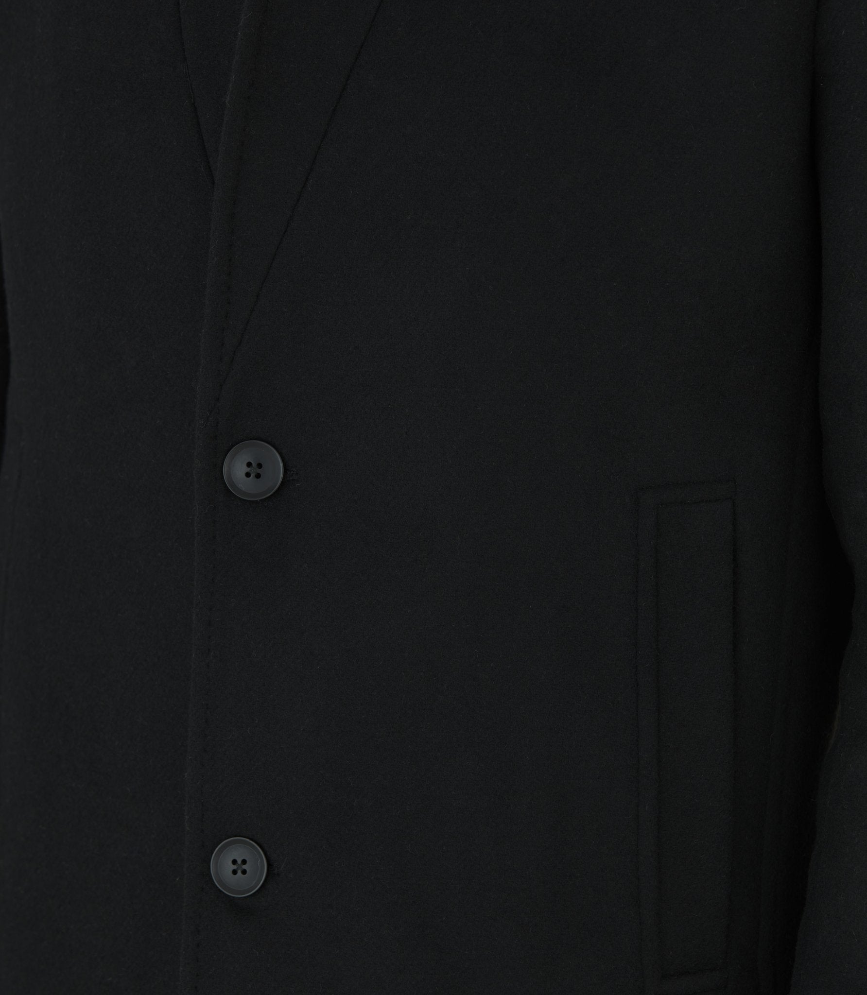 Manteau noir col châle "yuli" - IZAC
