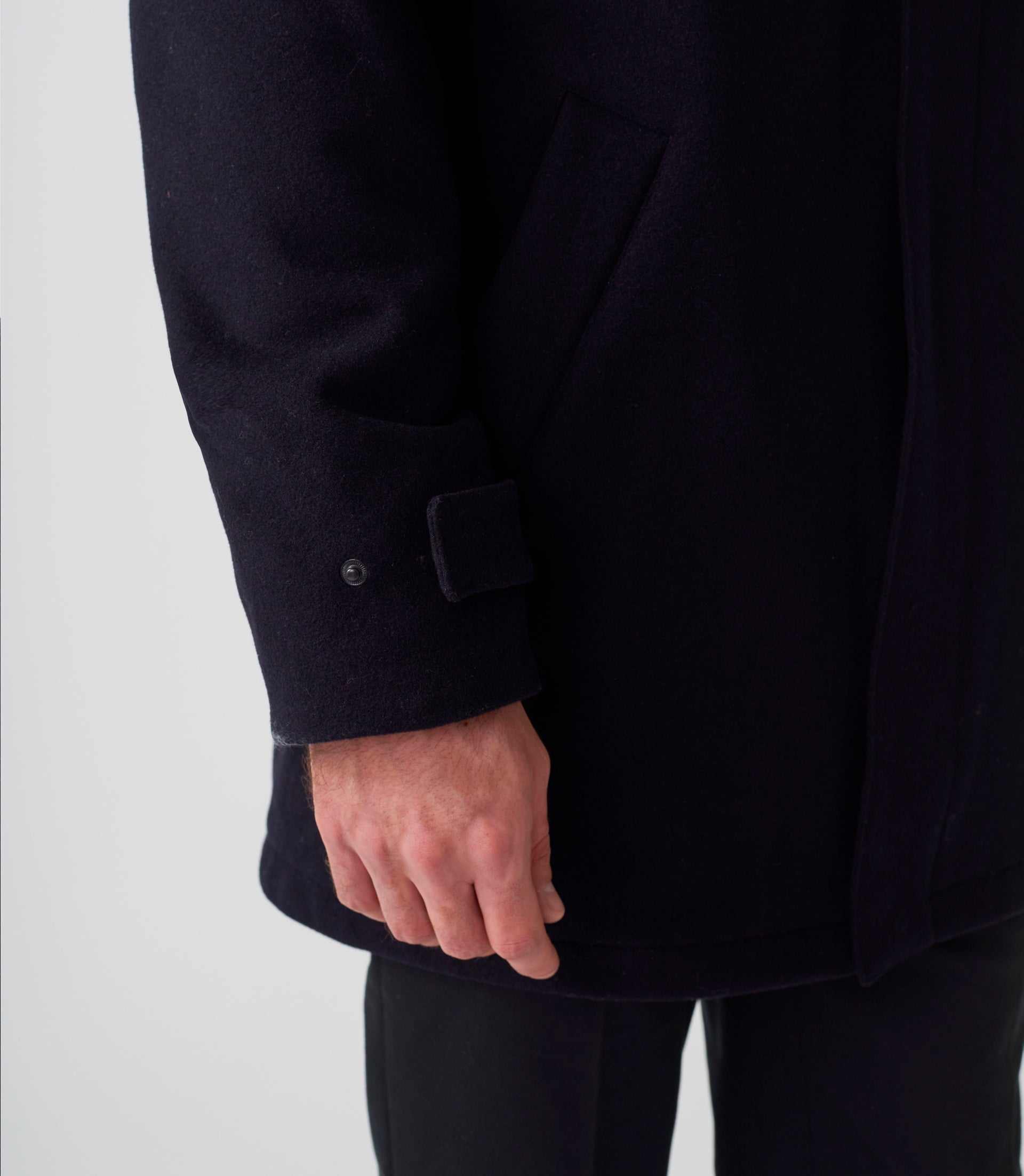 Parka laine à capuche marine "Neo" - IZAC