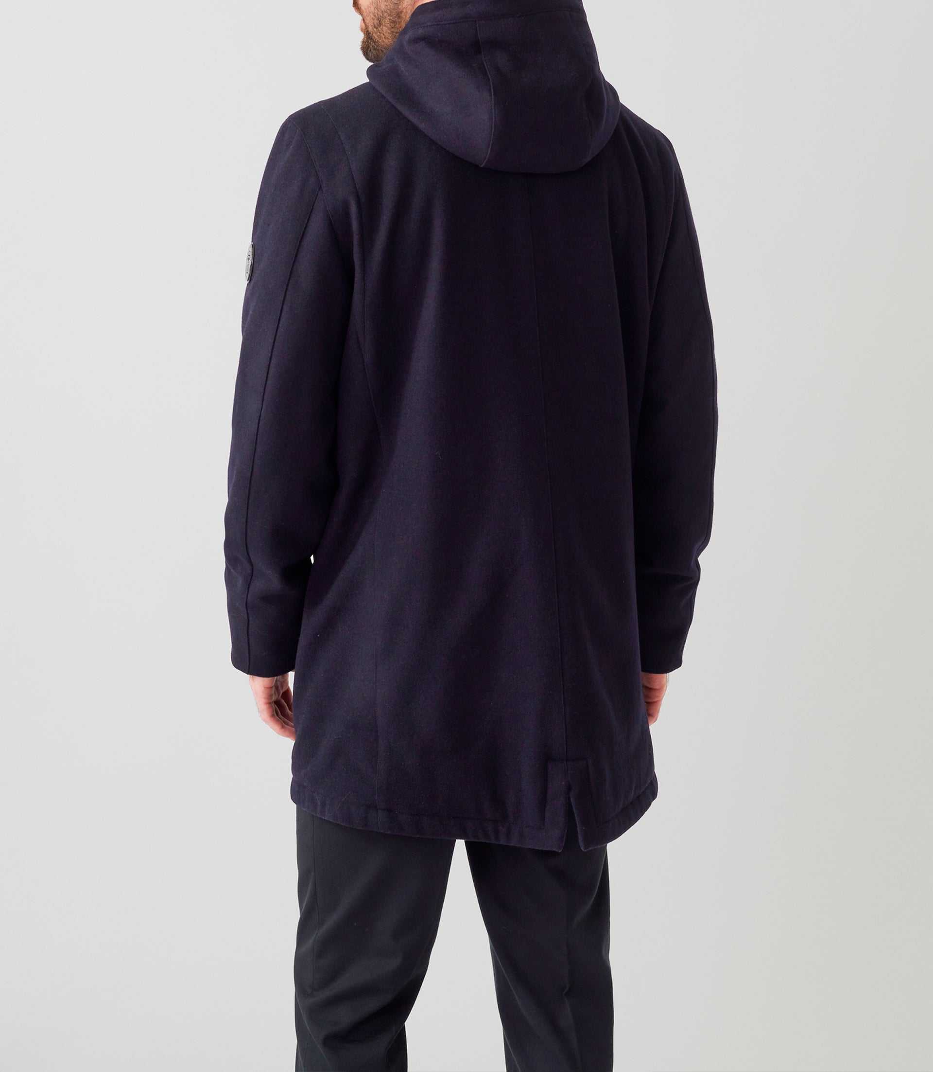 Parka laine à capuche marine "Neo" - IZAC