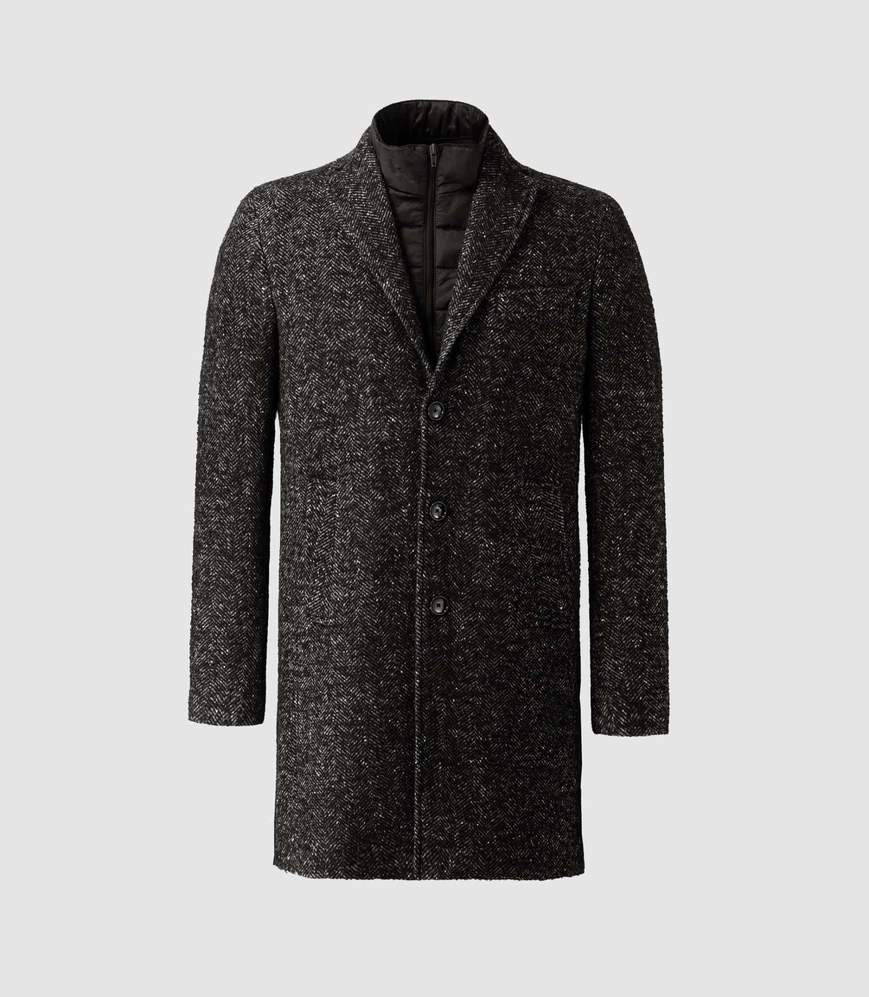 Manteau ville motif chevron marron "Nylies" - IZAC