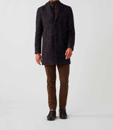 Manteau ville motif chevron marron "Nylies" - IZAC