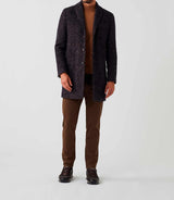 Manteau ville motif chevron marron "Nylies" - IZAC