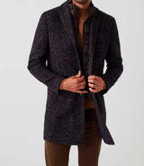 Manteau ville motif chevron marron "Nylies" - IZAC