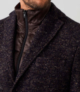 Manteau ville motif chevron marron "Nylies" - IZAC