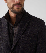 Manteau ville motif chevron marron "Nylies" - IZAC