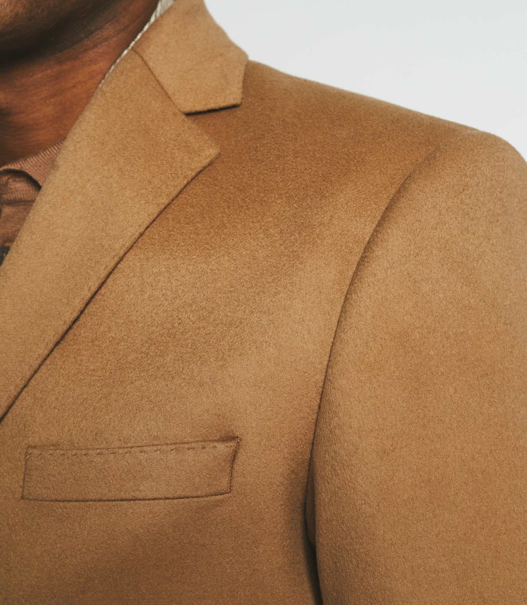 Manteau ville en laine et cachemire camel INDALECIO - IZAC