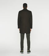 Manteau ville en laine et cachemire kaki INDALECIO - IZAC