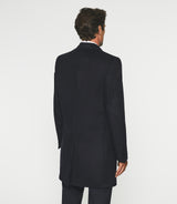 Manteau ville en laine et cachemire marine INDALECIO - IZAC