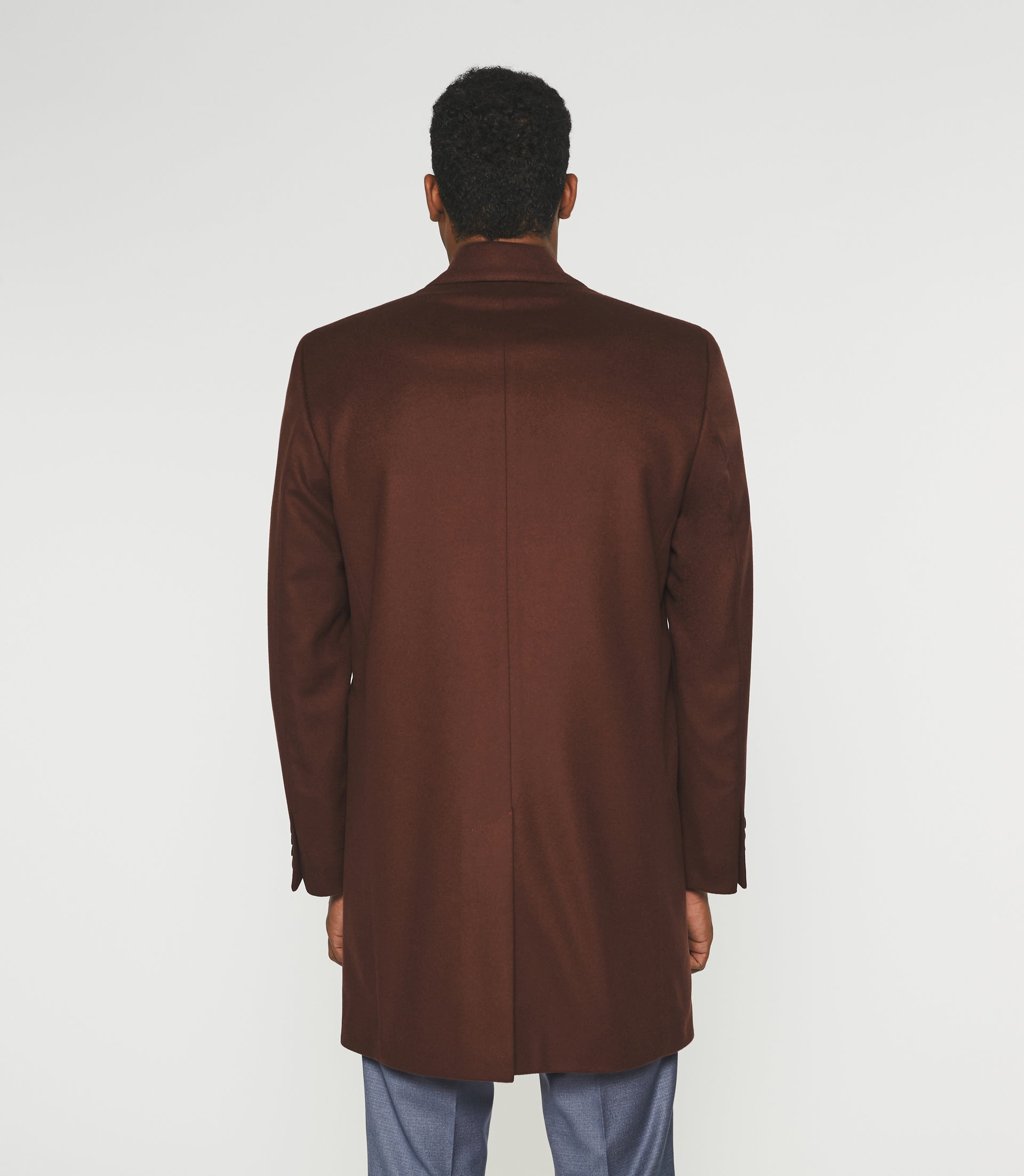 Manteau ville en laine et cachemire marron INDALECIO - IZAC