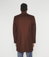 Manteau ville en laine et cachemire marron INDALECIO - IZAC