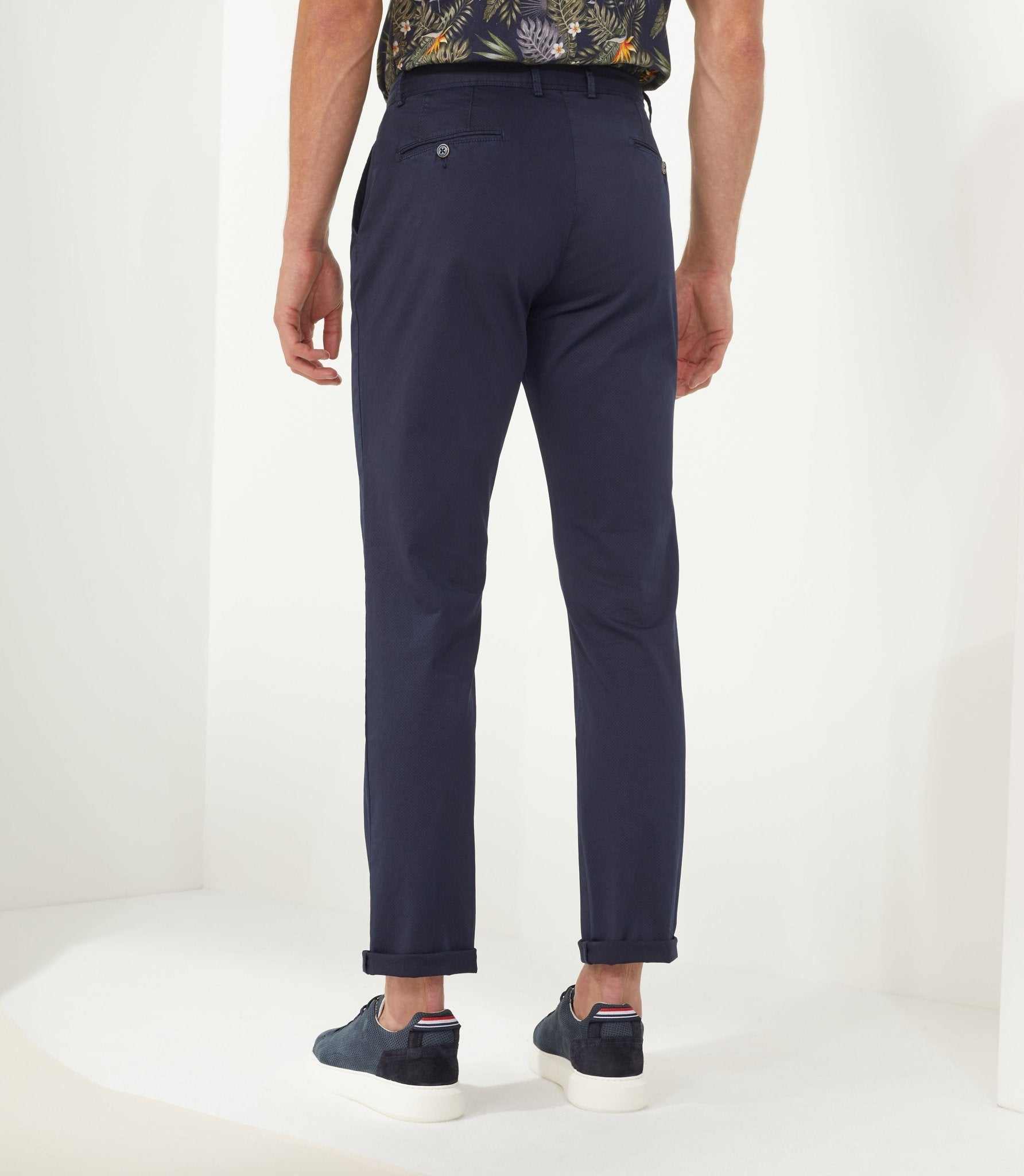 Chino micromotif marine "Berline" - IZAC