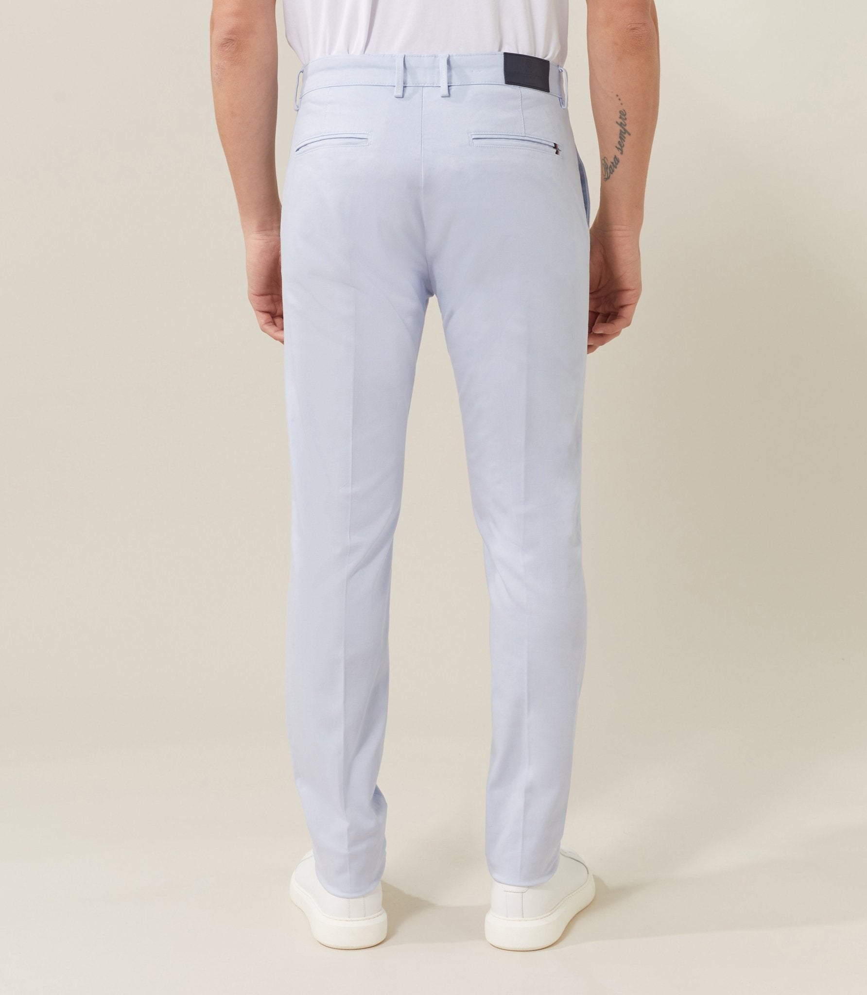 Pantalon casual satin ciel "Naccara" - IZAC