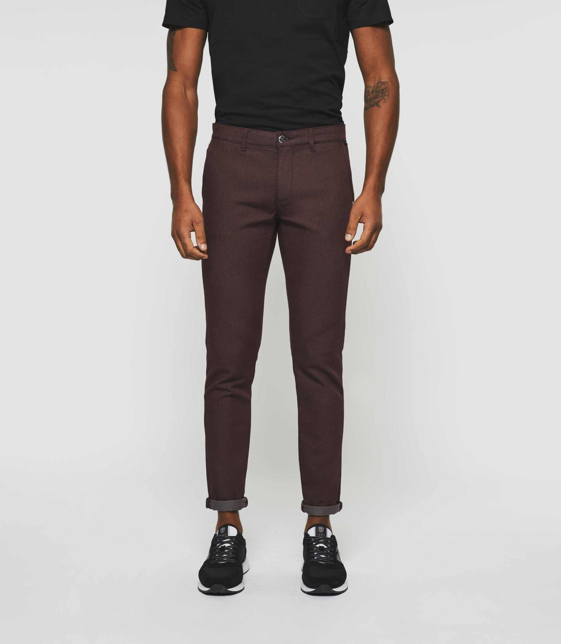 Pantalon casual urbain bordeaux "Nerrebi" - IZAC
