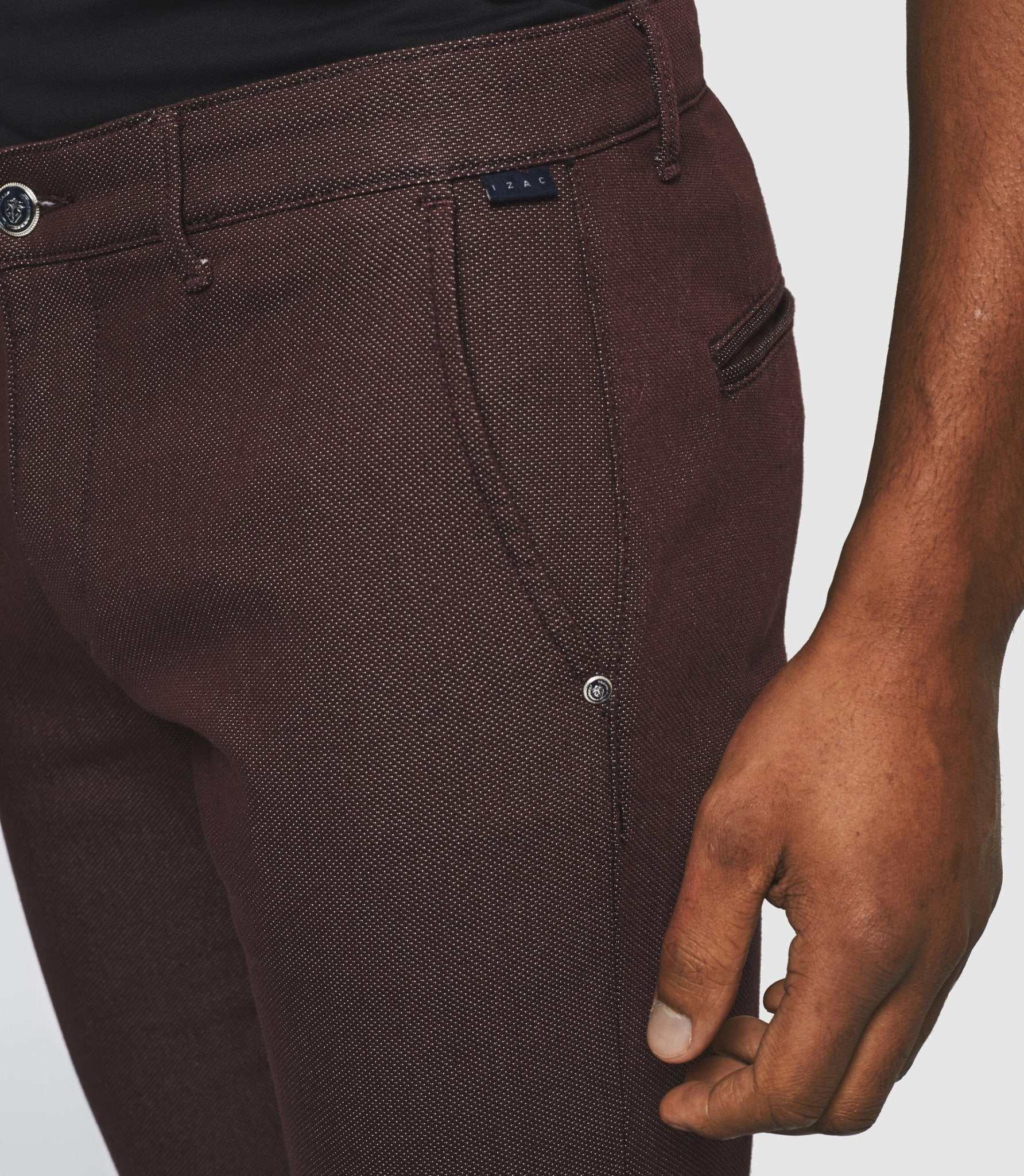 Pantalon casual urbain bordeaux "Nerrebi" - IZAC