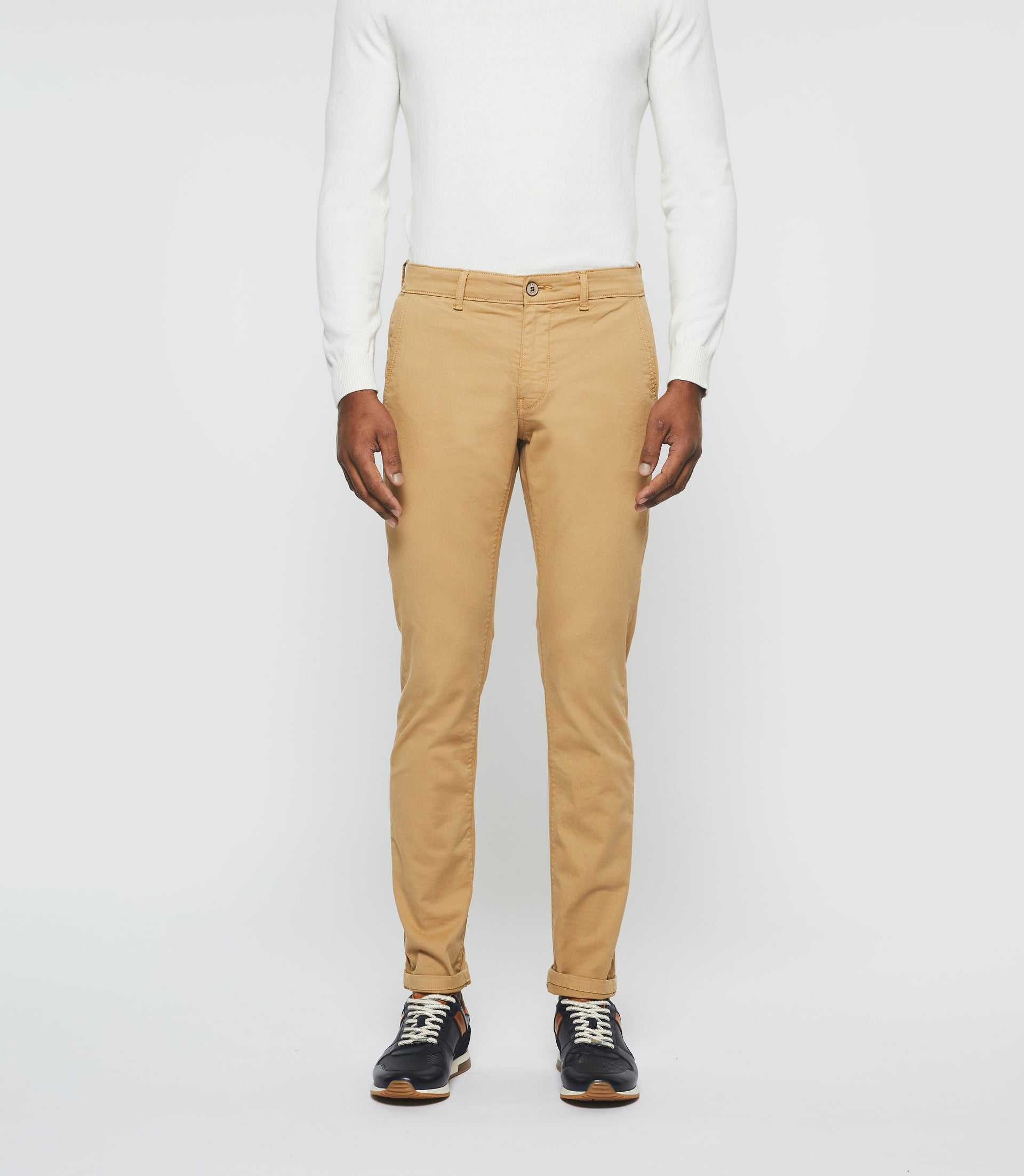 Pantalon casual slim beige "Pachelor" - IZAC
