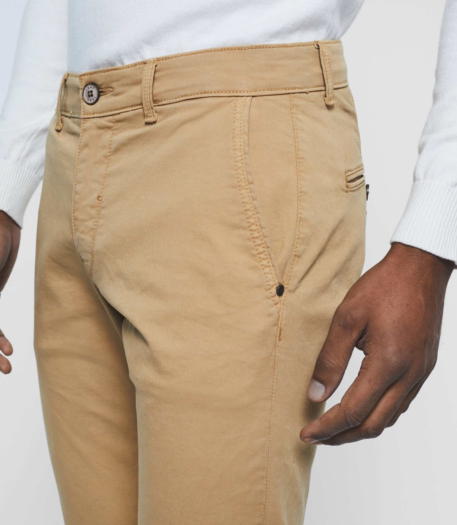 Pantalon casual slim beige "Pachelor" - IZAC