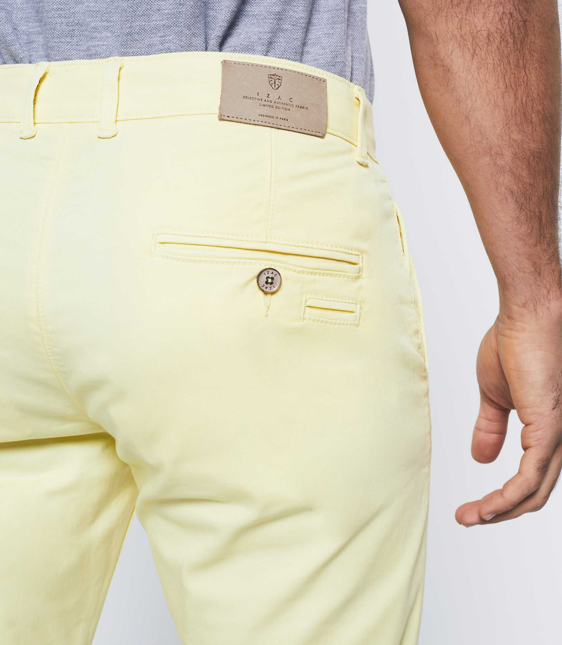 Pantalon slim casual jaune pale "Pachelor" - IZAC
