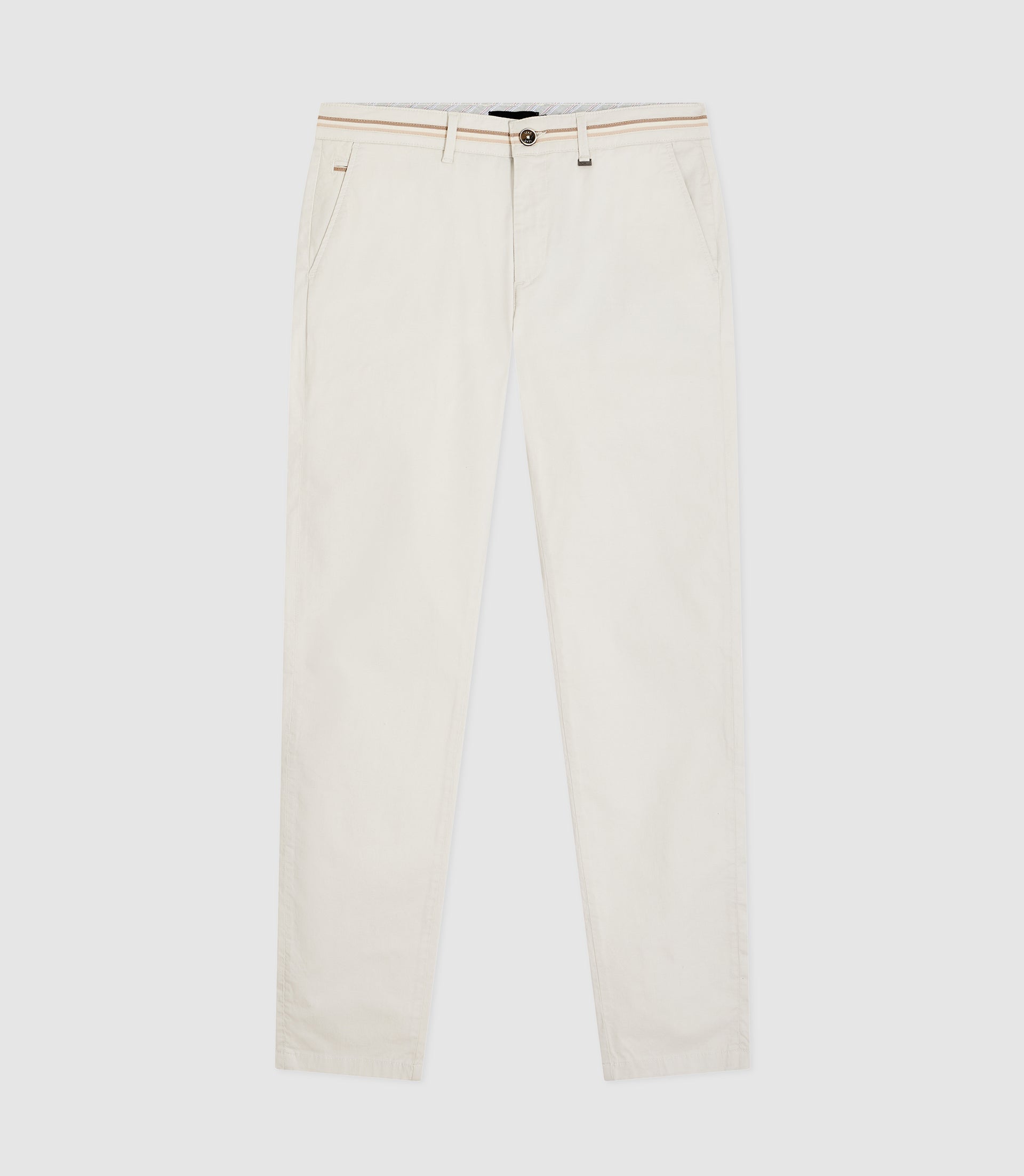 Pantalon casual slim beige mastic "Paco" - IZAC