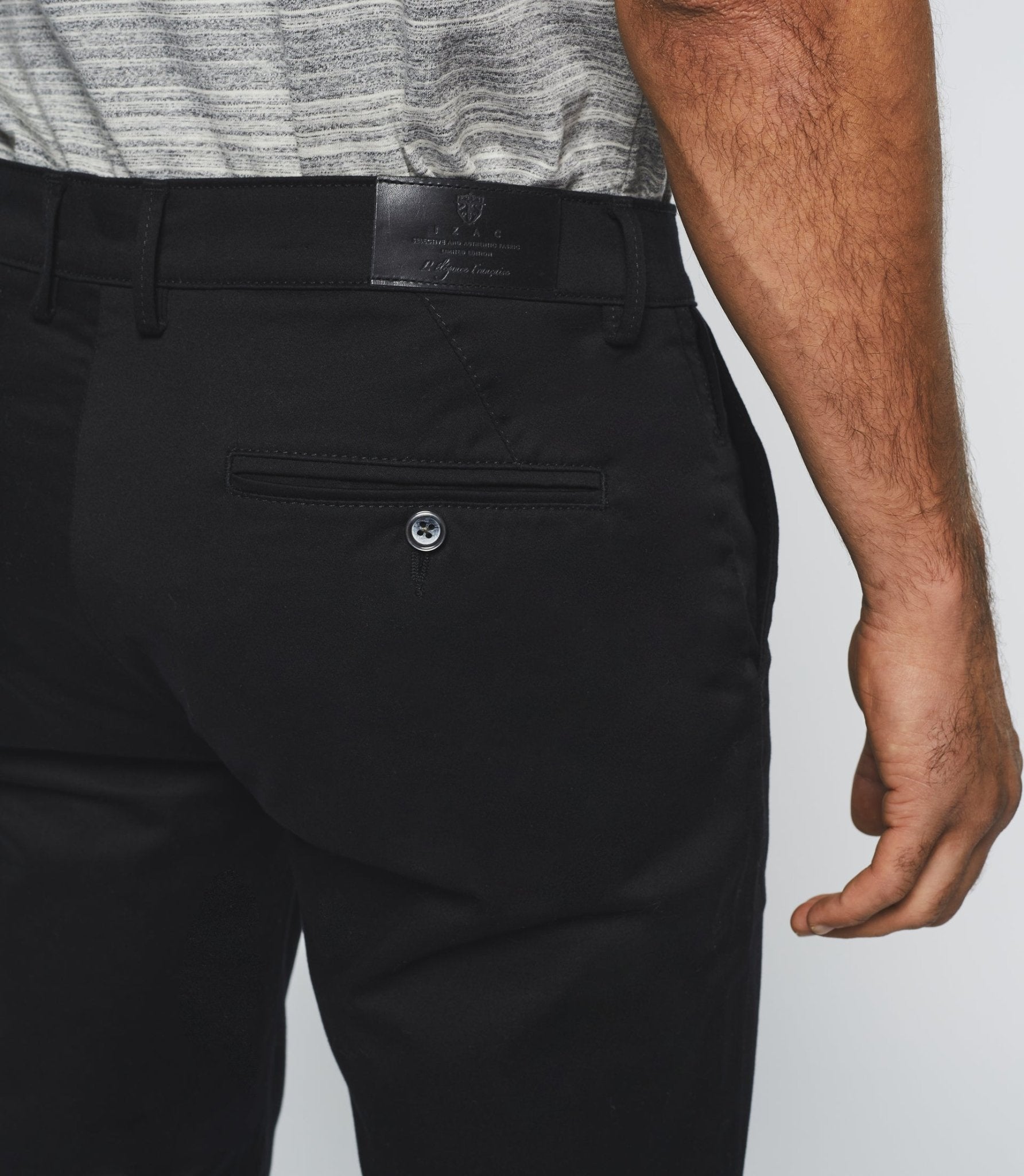 Pantalon chino slim noir "Panama" - IZAC