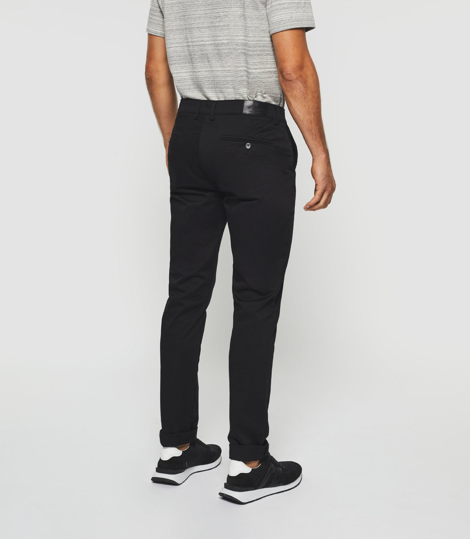 Pantalon chino slim noir "Panama" - IZAC