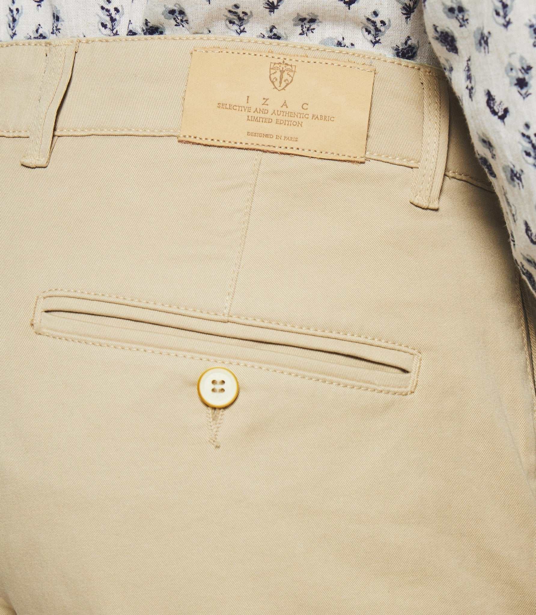 Pantalon casual slim beige mastic PACHELOR - IZAC