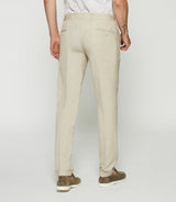 Pantalon chino stretch beige POUVOIR - IZAC