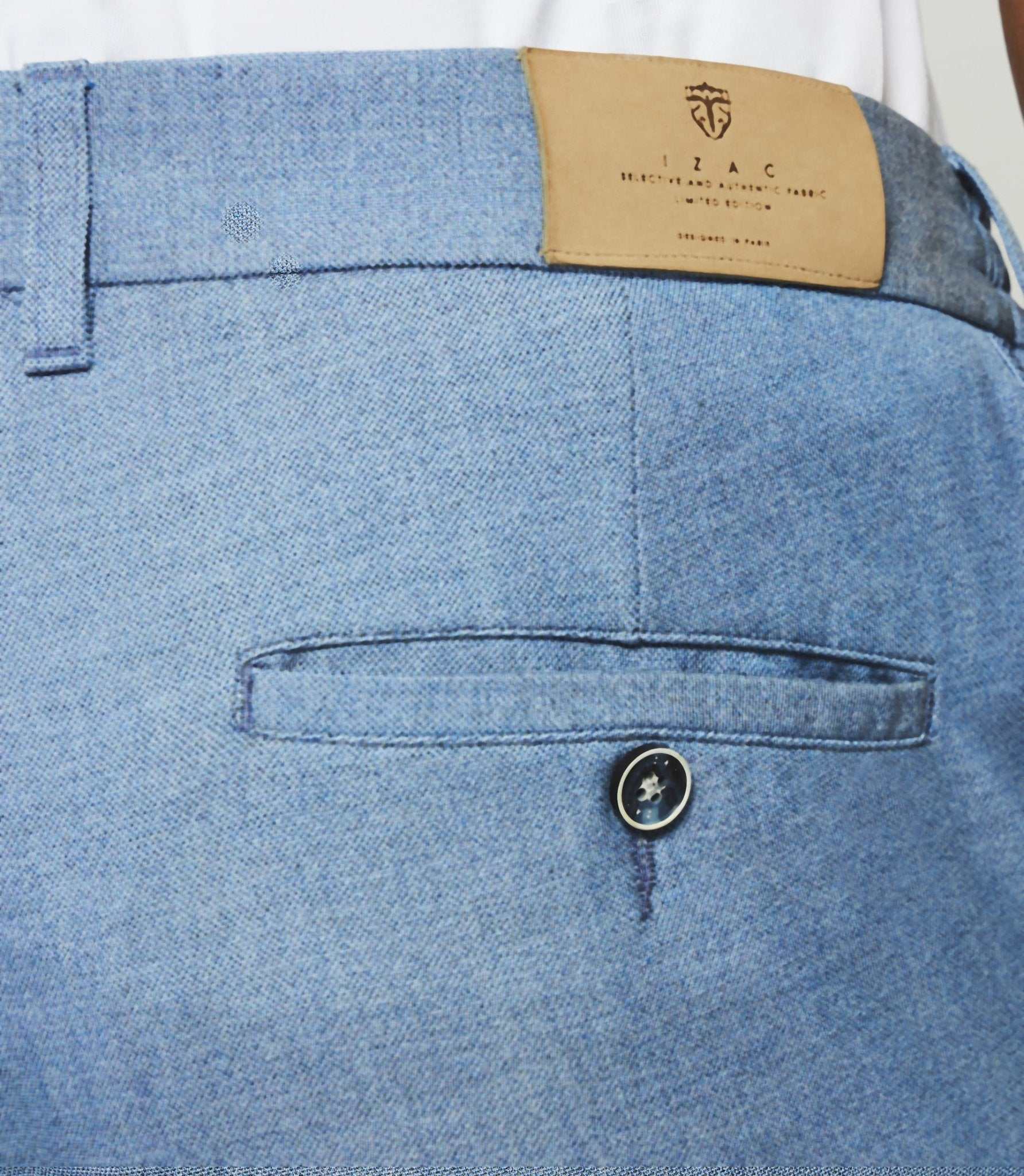 Pantalon chino stretch bleu POUVOIR - IZAC