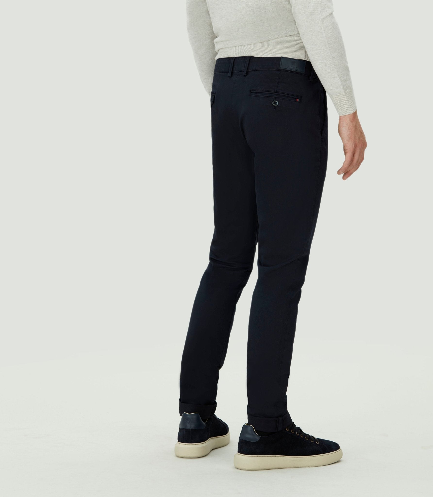 Pantalon Chino satin marine "Casanova" - IZAC