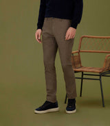 Pantalon chino esprit lainage beige foncé "Chelby" - IZAC