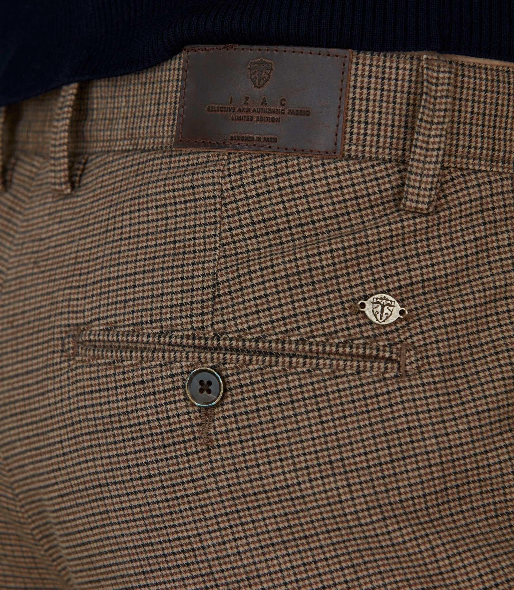 Pantalon chino esprit lainage beige foncé "Chelby" - IZAC
