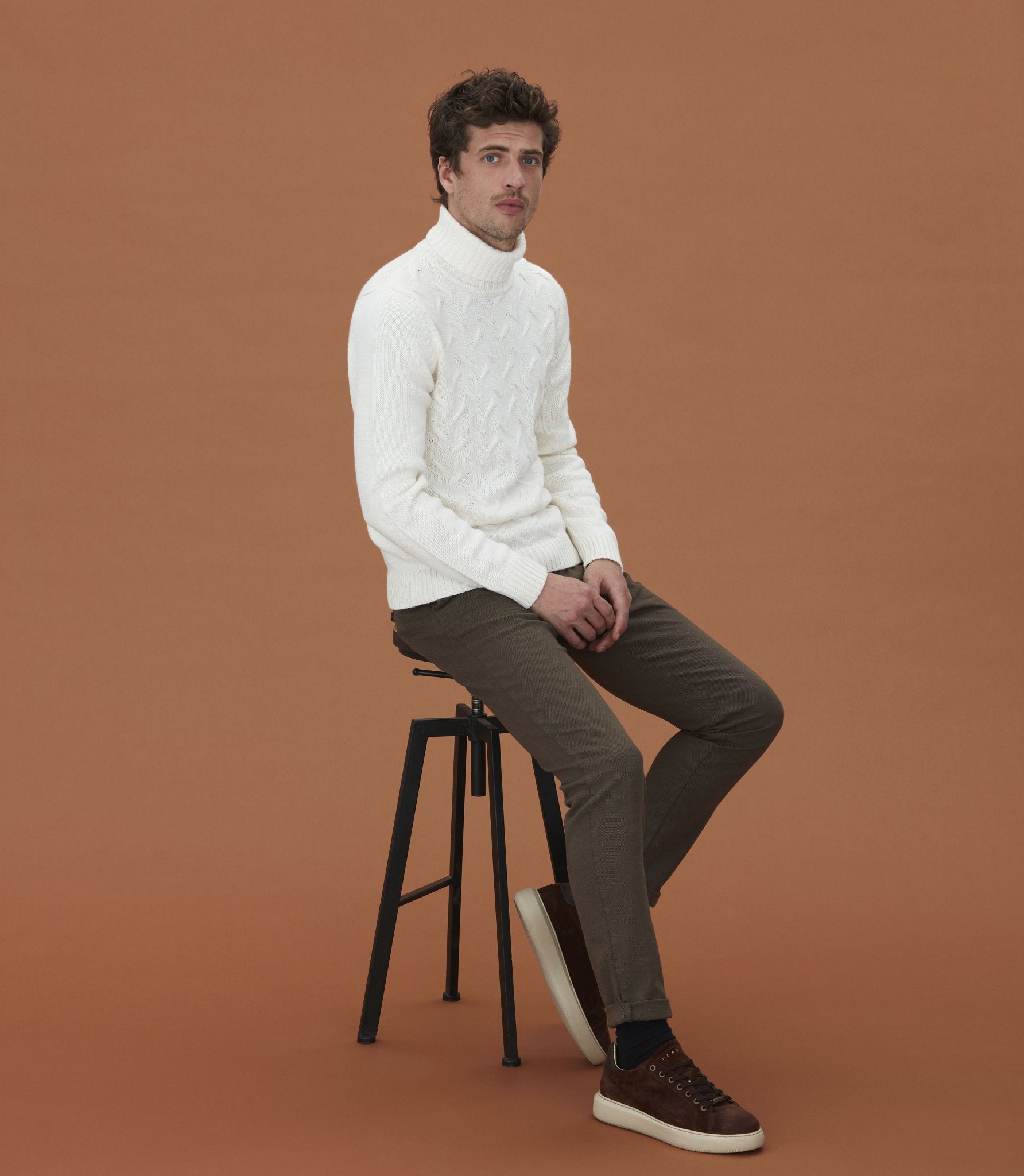 Pantalon chino slim beige foncé "Cobra" - IZAC