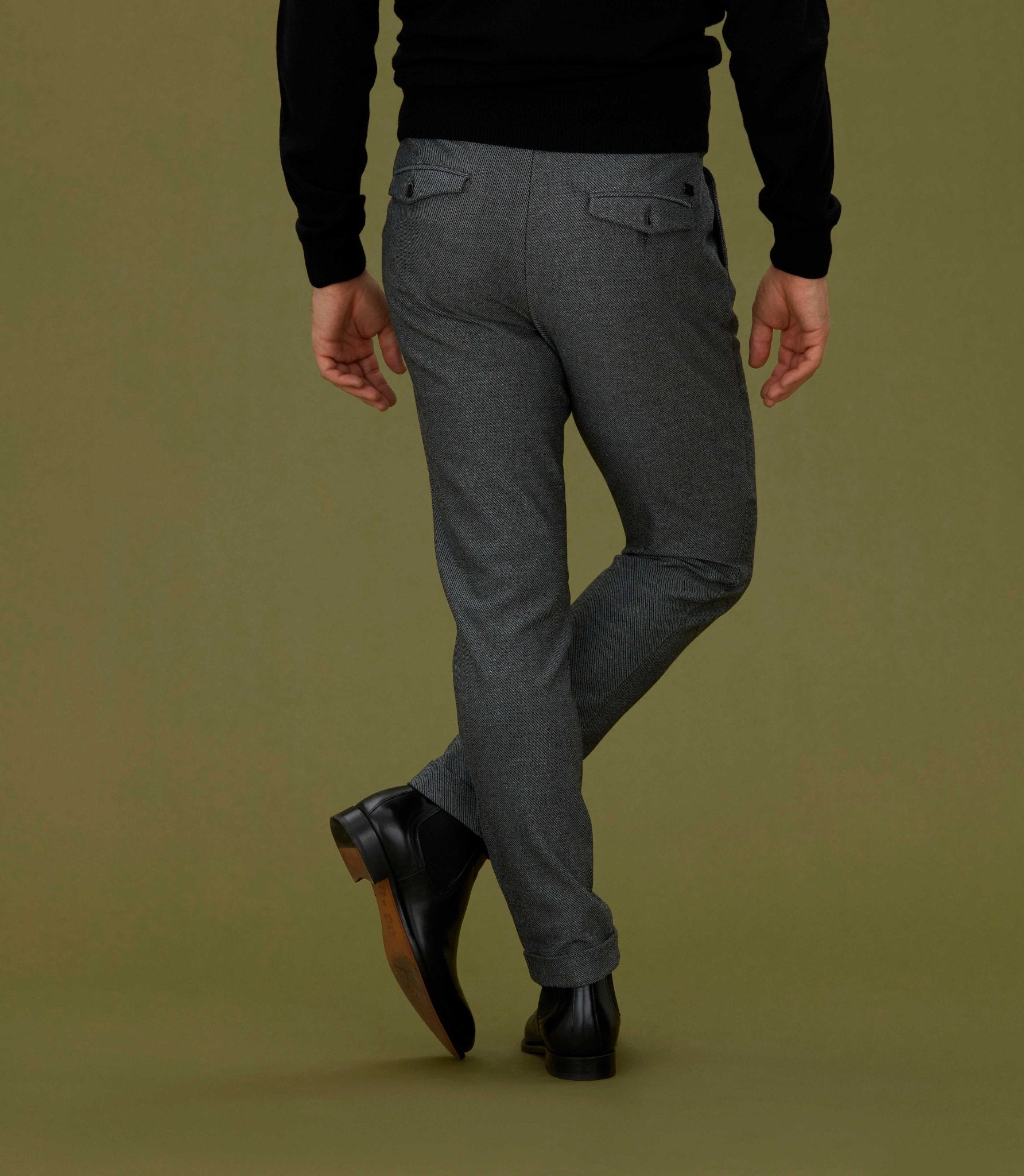 Pantalon chino taille élastique gris "Colombo" - IZAC