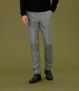 Pantalon chino à carreaux gris "Couleur" - IZAC