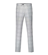 Pantalon chino à carreaux gris "Couleur" - IZAC