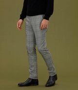 Pantalon chino à carreaux gris "Couleur" - IZAC