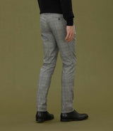 Pantalon chino à carreaux gris "Couleur" - IZAC