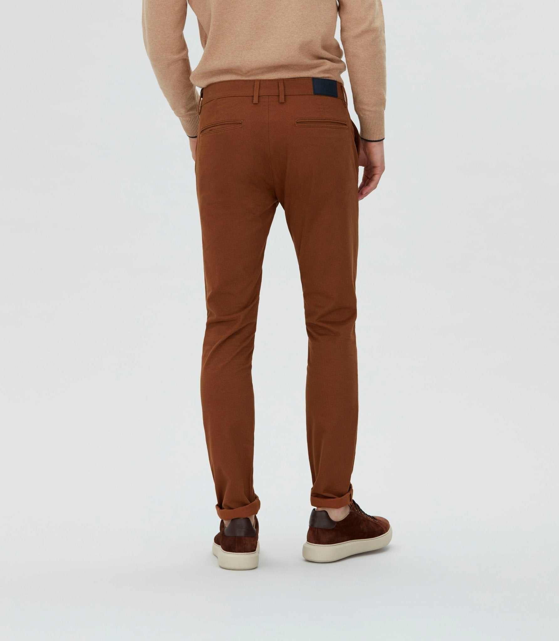 Chino imprimé camel "Cristal" - IZAC