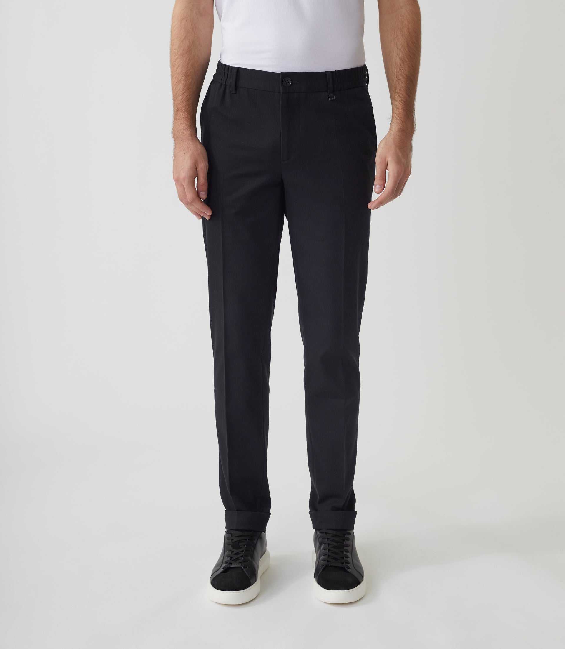 Pantalon chino taille élastique noir "Mambo" - IZAC