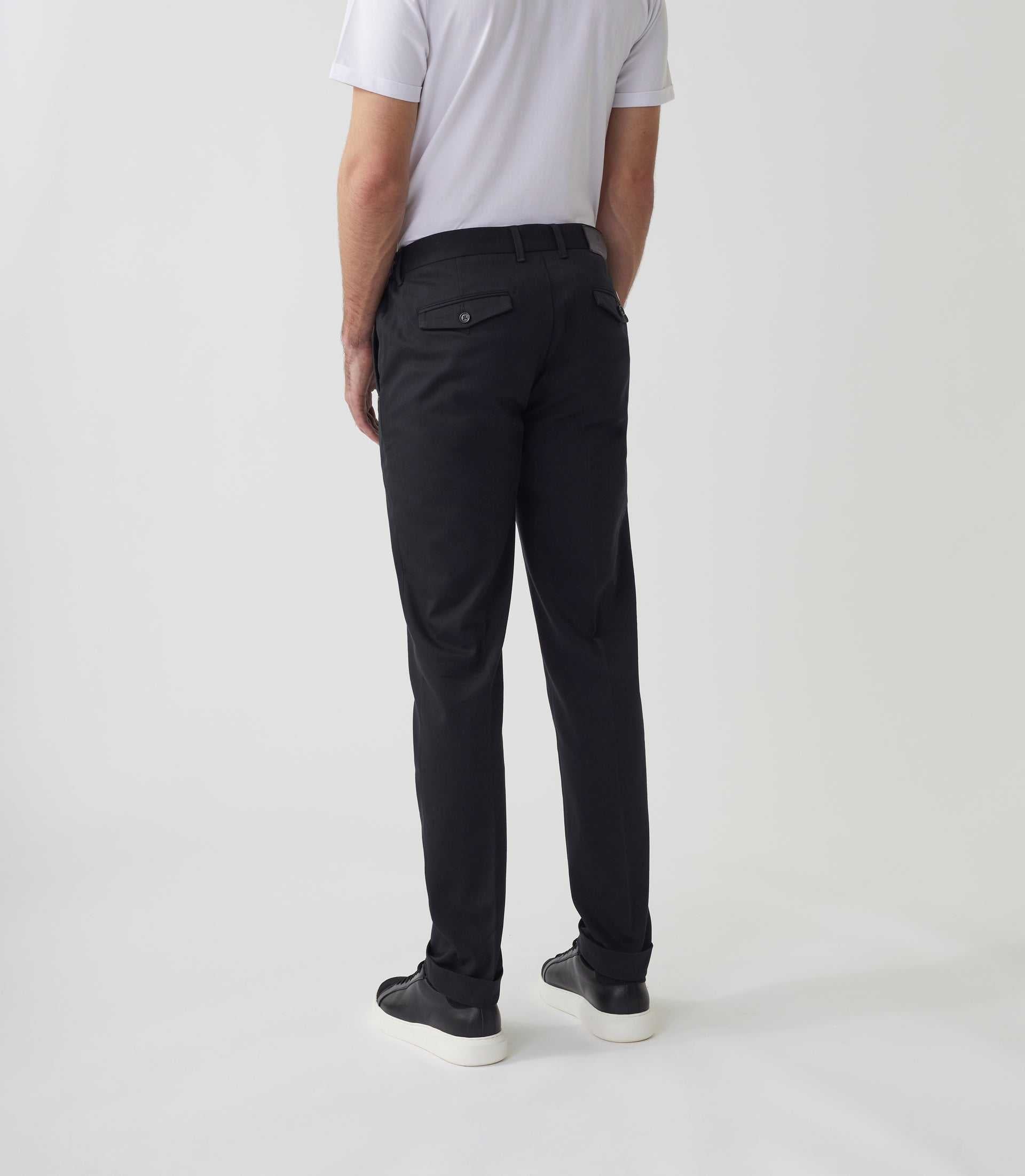 Pantalon chino taille élastique noir "Mambo" - IZAC