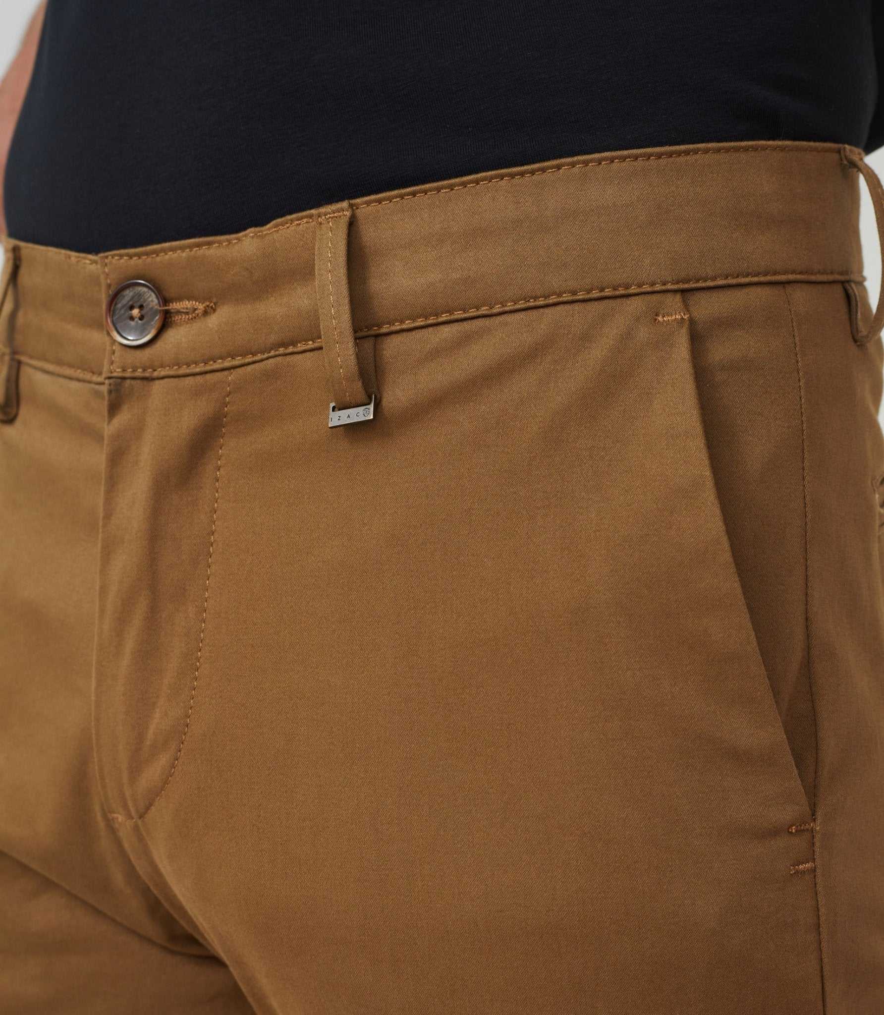 Pantalon casual chino camel "Maracana" - IZAC