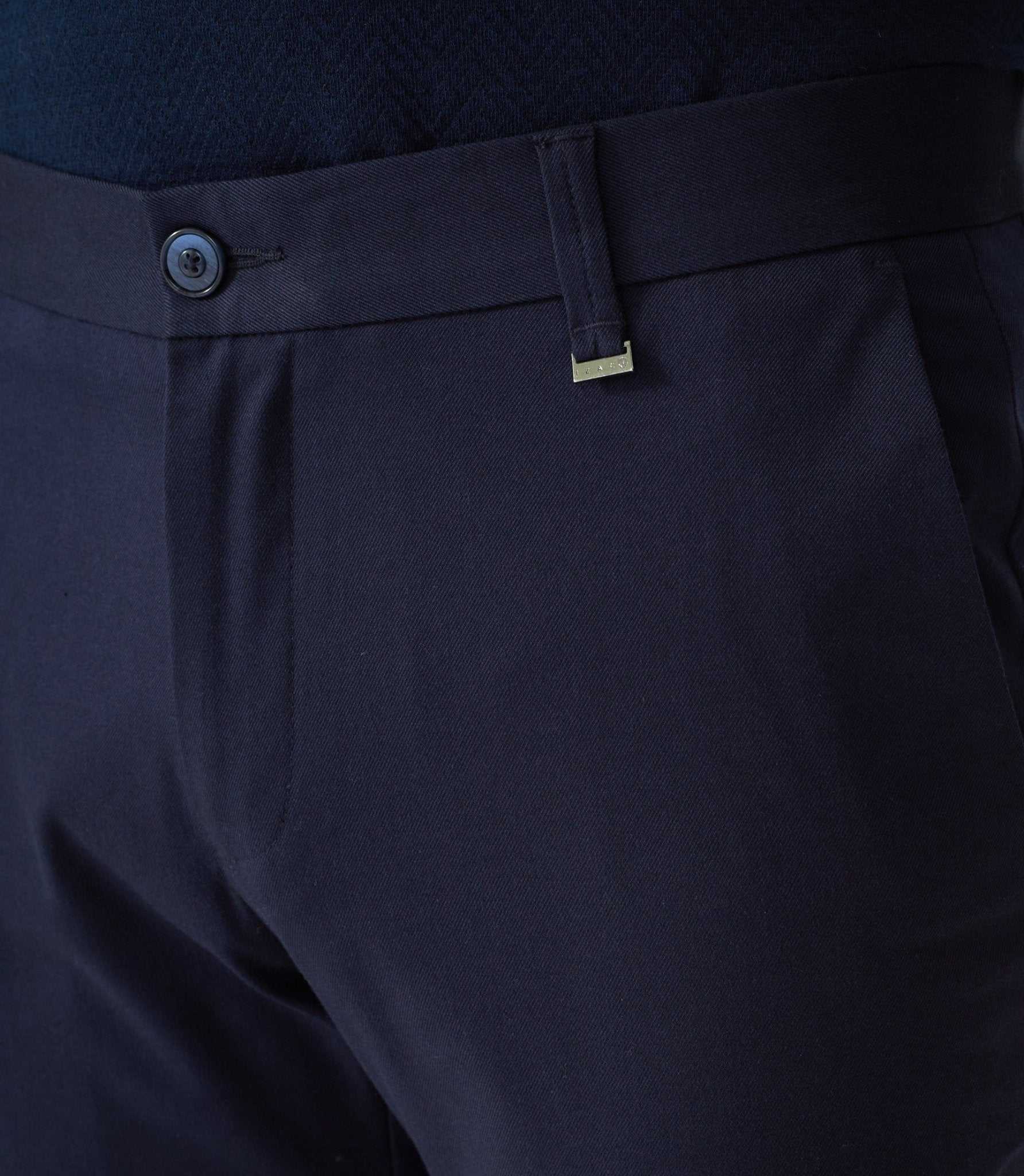 Pantalon chino aspect laine marine "Miel" - IZAC