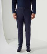Pantalon chino aspect laine marine "Miel" - IZAC