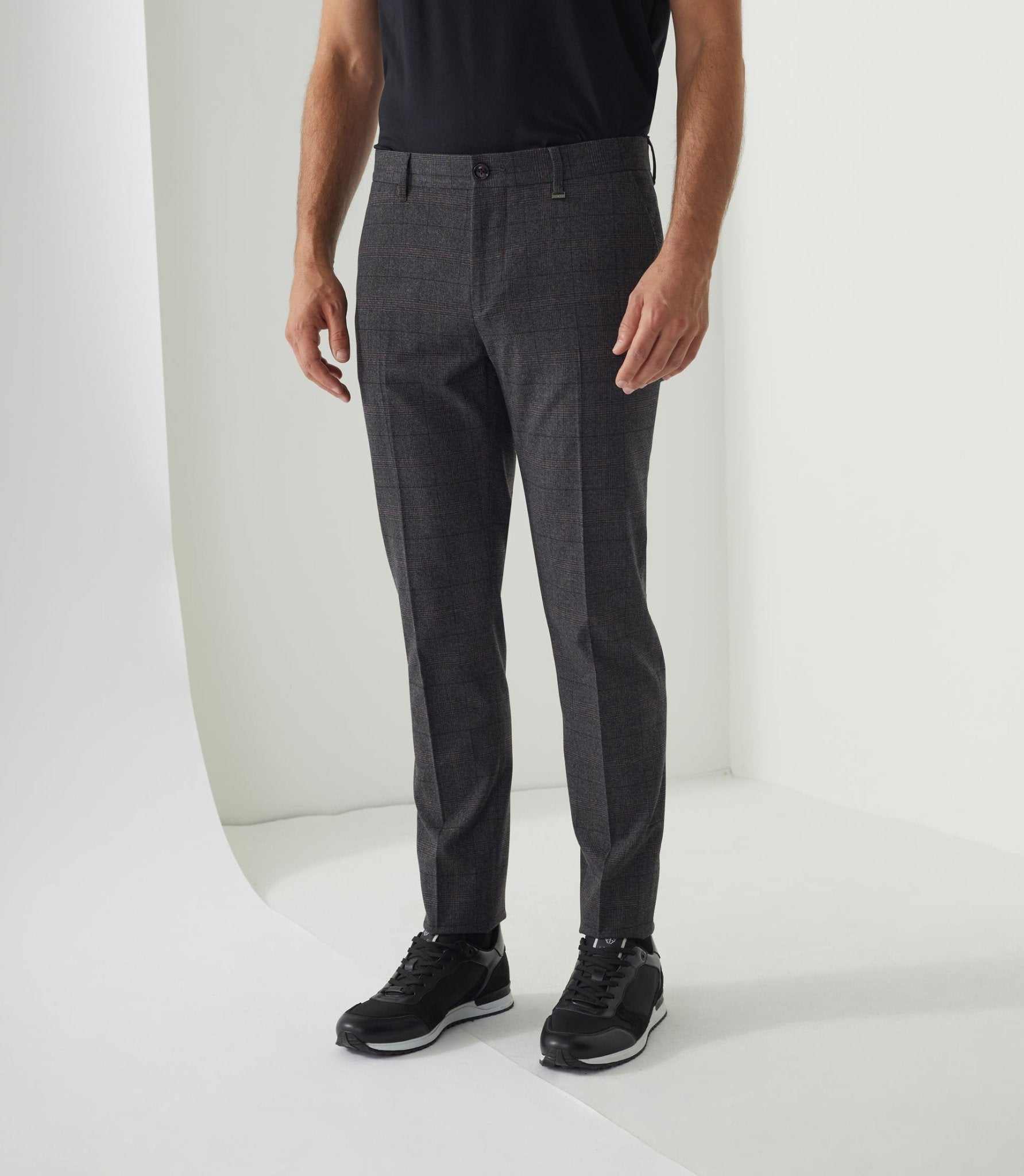 Pantalon chino aspect laine gris foncé "Milice" - IZAC