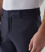 Pantalon chino taille élastique marine "Millau" - IZAC