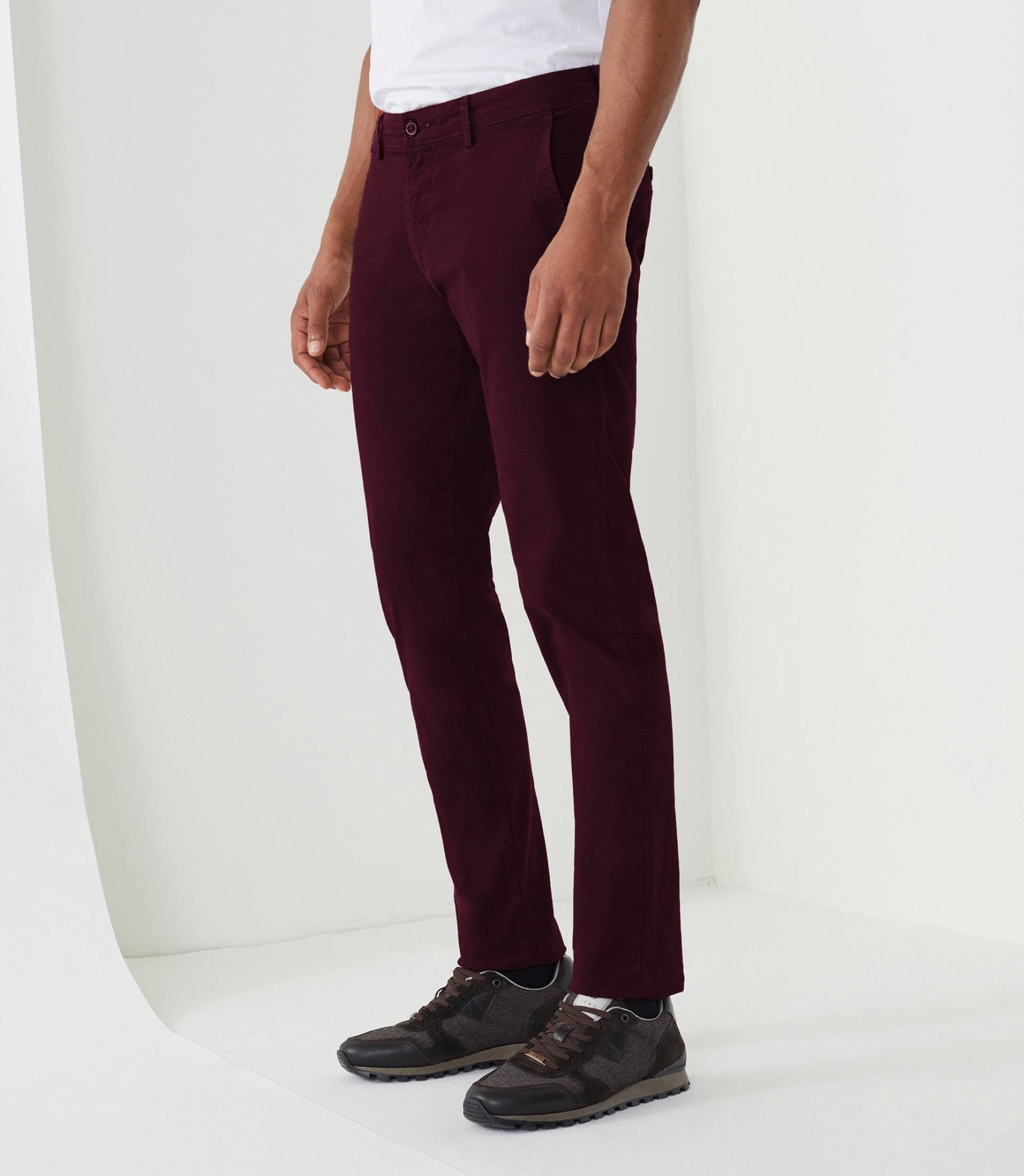Pantalon casual slim bordeaux "Mistral" - IZAC