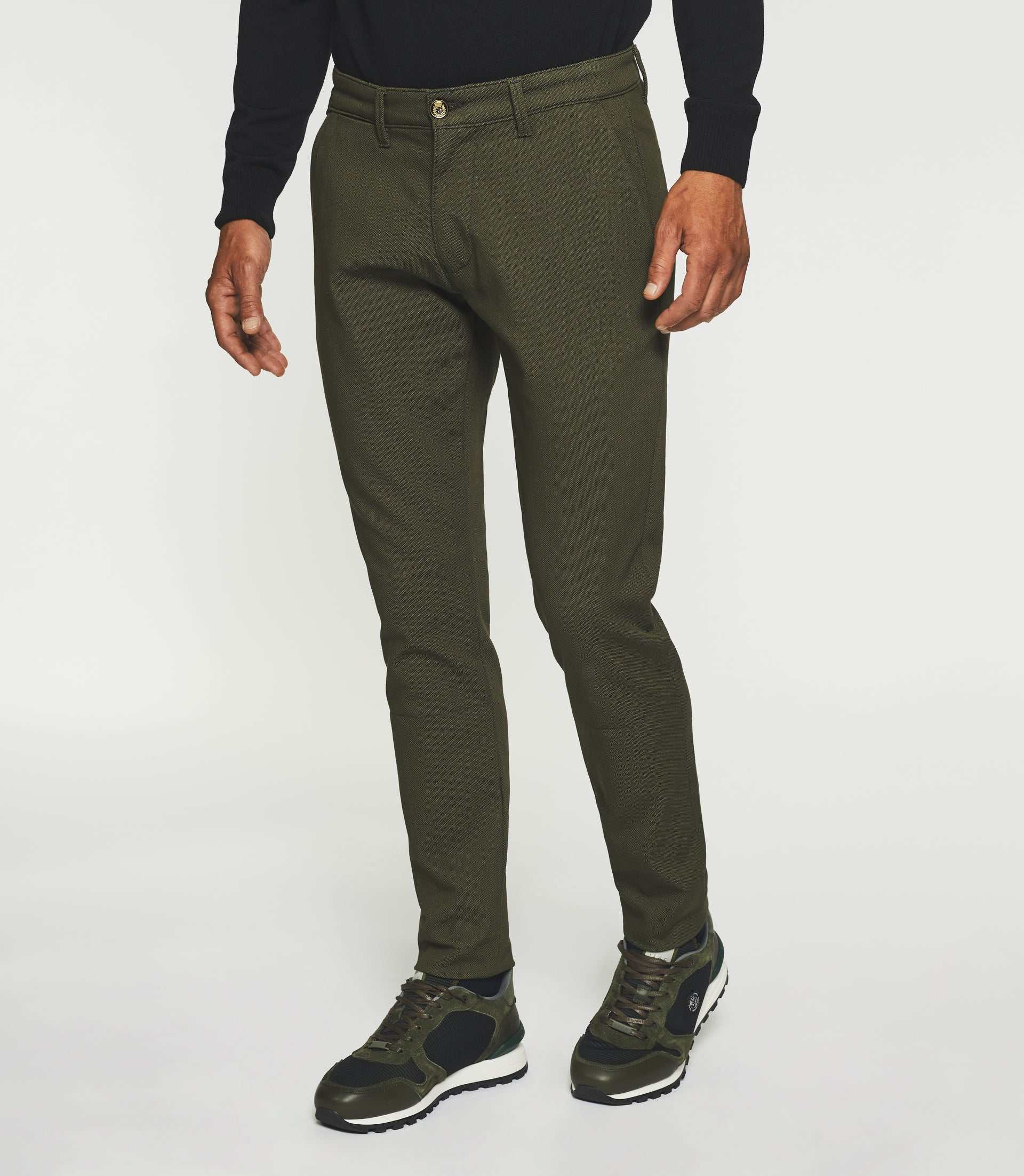Pantalon urbain slim kaki VEREBI - IZAC