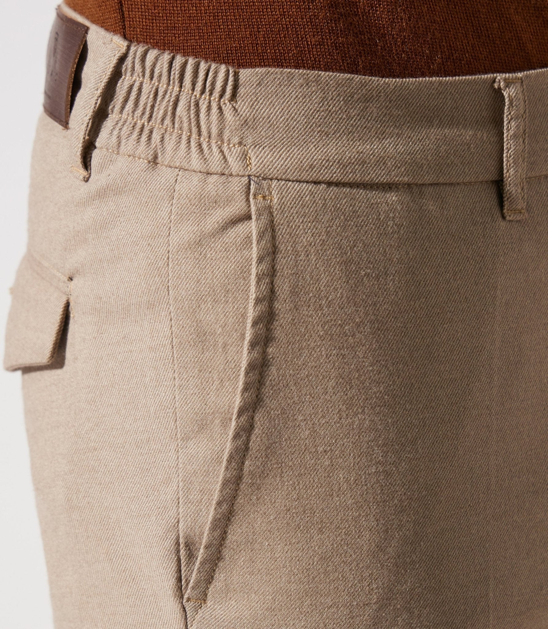 Pantalon chino taille élastique beige VTWILL - IZAC